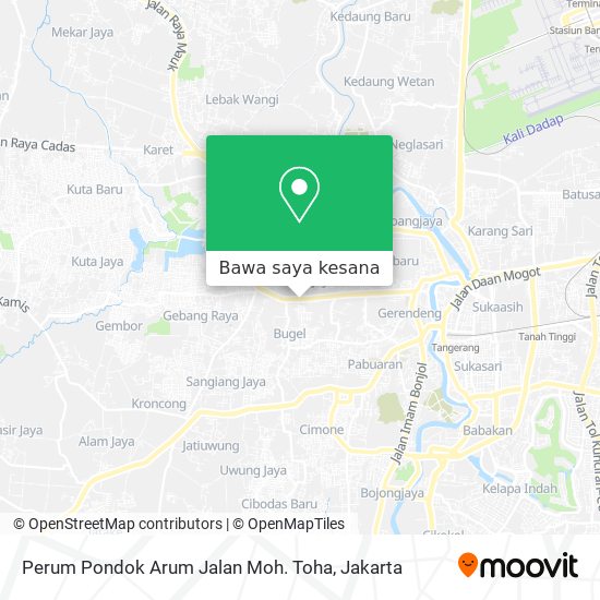 Peta Perum Pondok Arum Jalan Moh. Toha