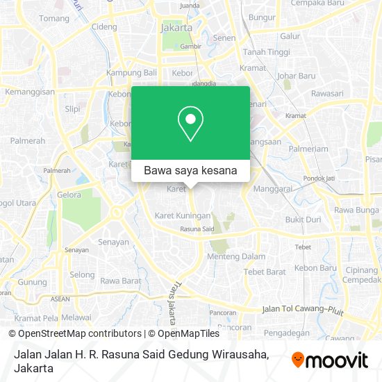 Peta Jalan Jalan H. R. Rasuna Said Gedung Wirausaha