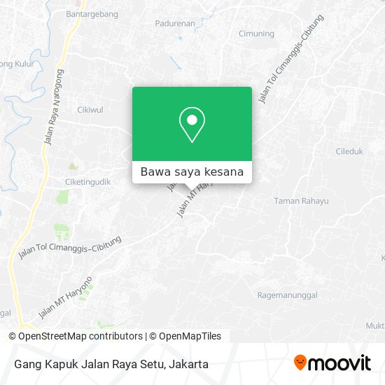 Peta Gang Kapuk Jalan Raya Setu