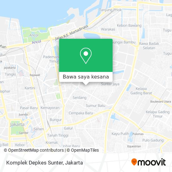 Peta Komplek Depkes Sunter