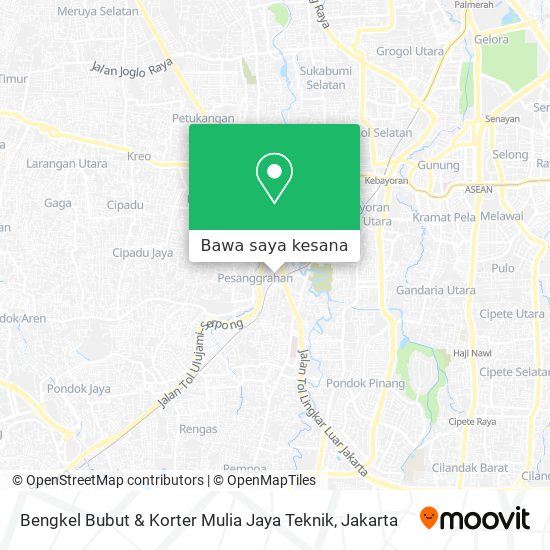 Peta Bengkel Bubut & Korter Mulia Jaya Teknik