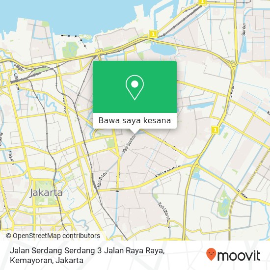 Peta Jalan Serdang Serdang 3 Jalan Raya Raya, Kemayoran