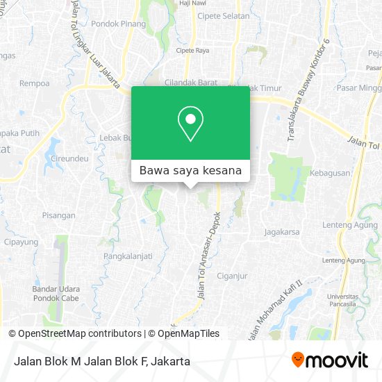 Peta Jalan Blok M Jalan Blok F