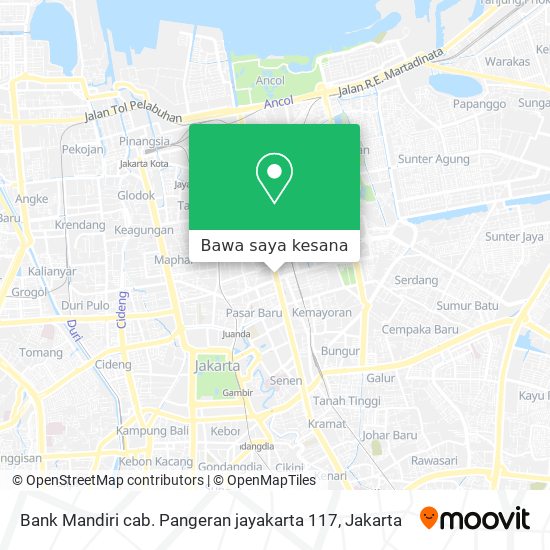 Peta Bank Mandiri cab. Pangeran jayakarta 117