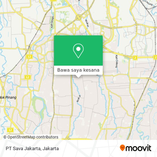 Peta PT Sava Jakarta