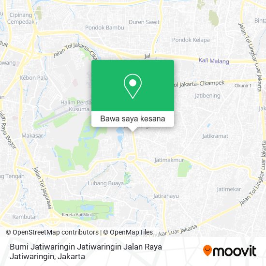 Peta Bumi Jatiwaringin Jatiwaringin Jalan Raya Jatiwaringin