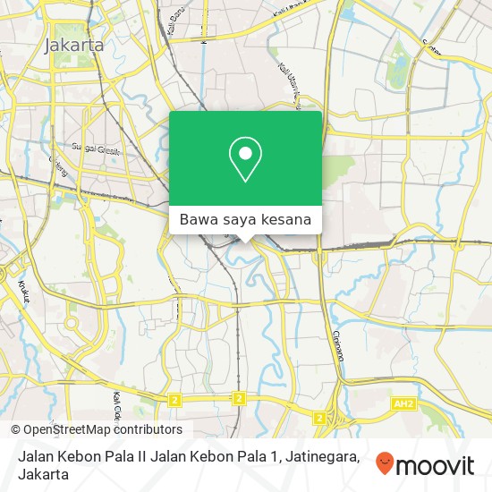 Peta Jalan Kebon Pala II Jalan Kebon Pala 1, Jatinegara