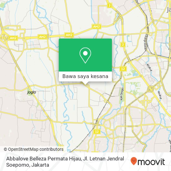Peta Abbalove Belleza Permata Hijau, Jl. Letnan Jendral Soepomo