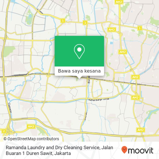 Peta Ramanda Laundry and Dry Cleaning Service, Jalan Buaran 1 Duren Sawit