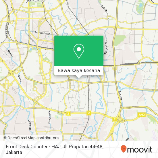 Peta Front Desk Counter - HAJ, Jl. Prapatan 44-48