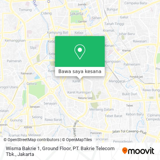 Peta Wisma Bakrie 1, Ground Floor, PT. Bakrie Telecom Tbk.