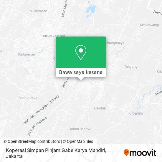 Peta Koperasi Simpan Pinjam Gabe Karya Mandiri