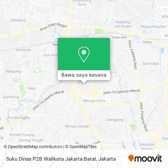 Peta Suku Dinas P2B Walikota Jakarta Barat
