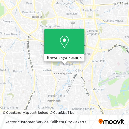 Peta Kantor customer Service Kalibata City