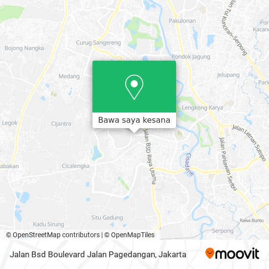 Peta Jalan Bsd Boulevard Jalan Pagedangan