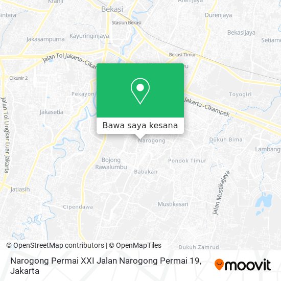 Peta Narogong Permai XXI Jalan Narogong Permai 19