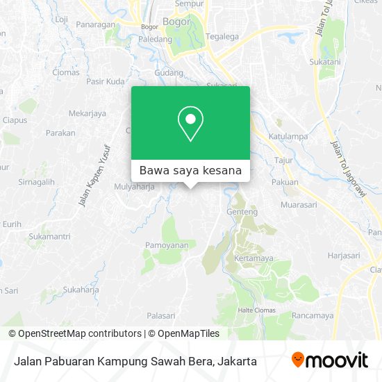 Peta Jalan Pabuaran Kampung Sawah Bera