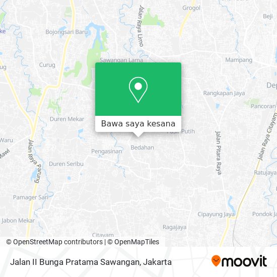 Peta Jalan II Bunga Pratama Sawangan