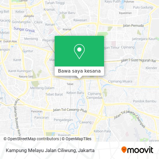 Peta Kampung Melayu Jalan Ciliwung