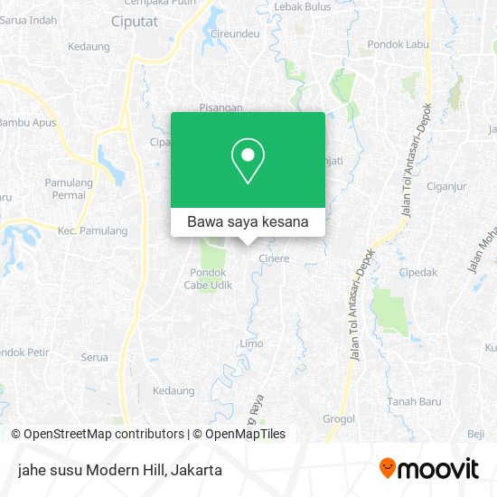 Peta jahe susu Modern Hill