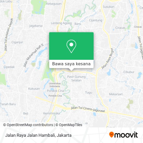 Peta Jalan Raya Jalan Hambali