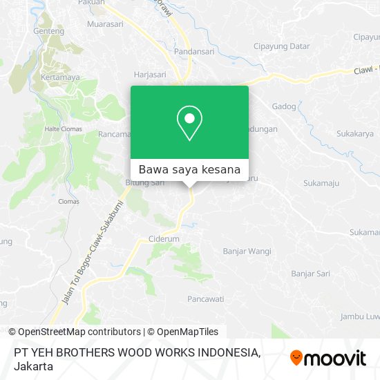 Peta PT YEH BROTHERS WOOD WORKS INDONESIA
