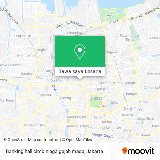 Peta Banking hall  cimb niaga gajah mada