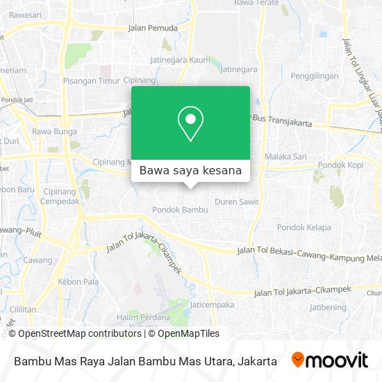 Peta Bambu Mas Raya Jalan Bambu Mas Utara