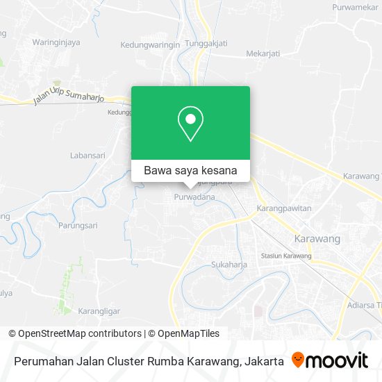 Peta Perumahan Jalan Cluster Rumba Karawang