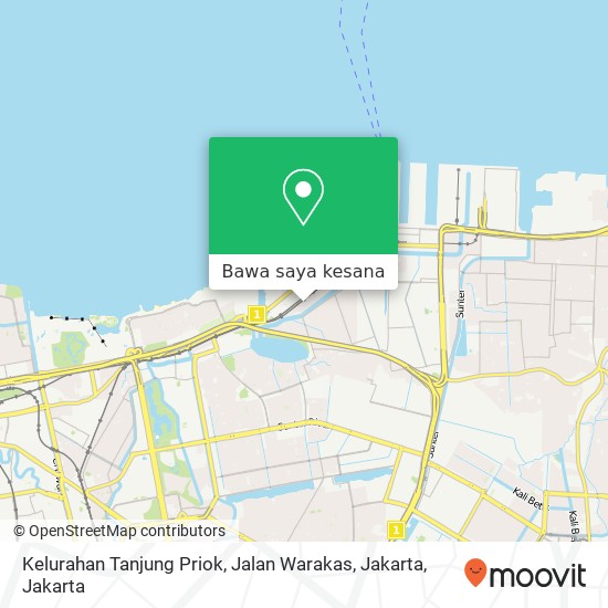 Peta Kelurahan Tanjung Priok, Jalan Warakas, Jakarta