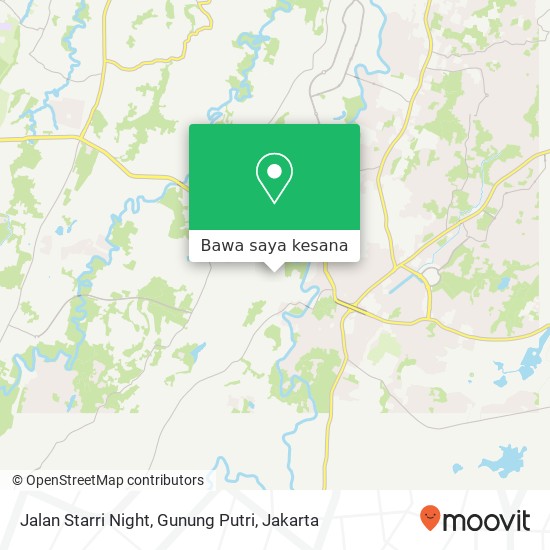 Peta Jalan Starri Night, Gunung Putri