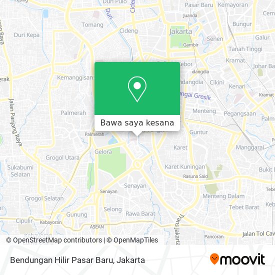 Peta Bendungan Hilir Pasar Baru