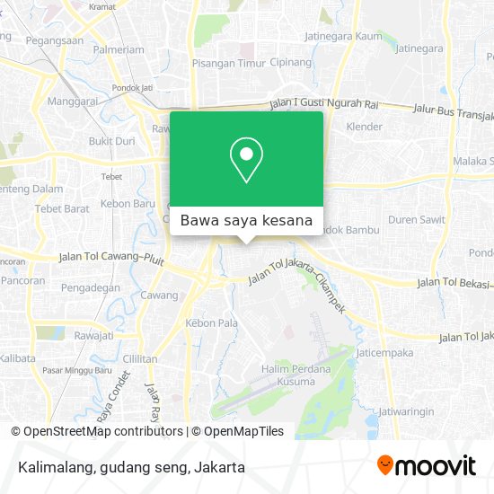 Peta Kalimalang, gudang seng