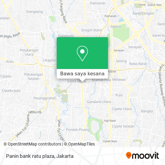 Peta Panin bank ratu plaza