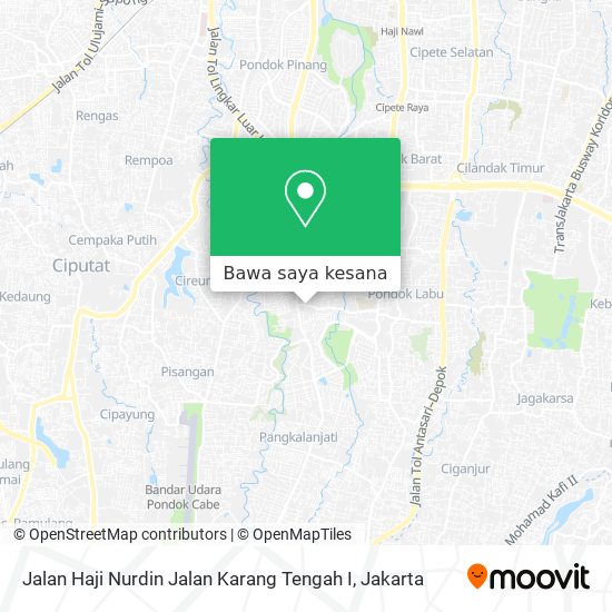 Peta Jalan Haji Nurdin Jalan Karang Tengah I