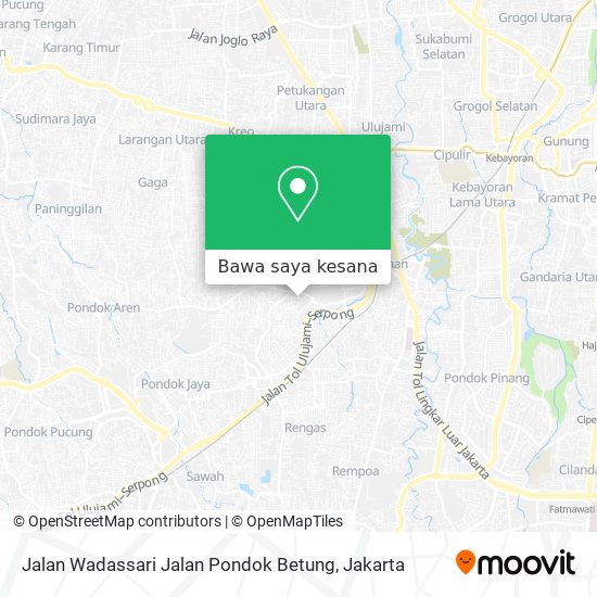 Peta Jalan Wadassari Jalan Pondok Betung