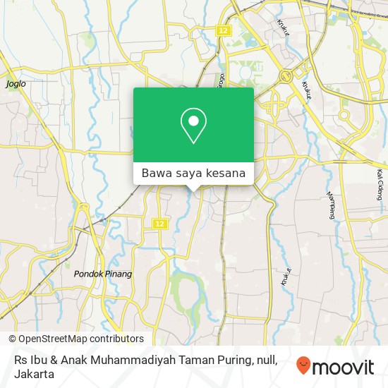 Peta Rs Ibu & Anak Muhammadiyah Taman Puring, null