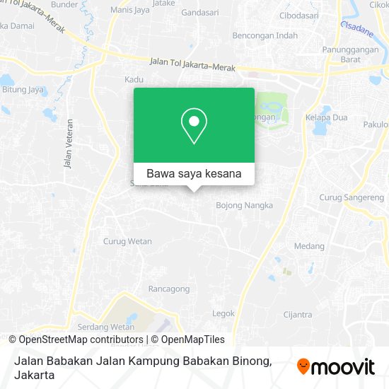 Peta Jalan Babakan Jalan Kampung Babakan Binong