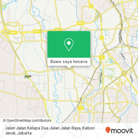 Peta Jalan Jalan Kelapa Dua Jalan Jalan Raya, Kebon Jeruk