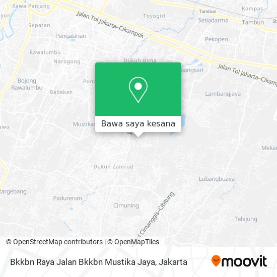 Peta Bkkbn Raya Jalan Bkkbn Mustika Jaya