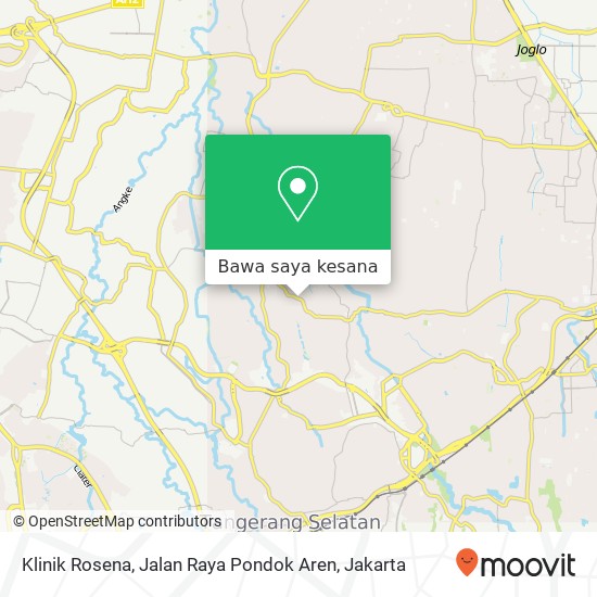 Peta Klinik Rosena, Jalan Raya Pondok Aren