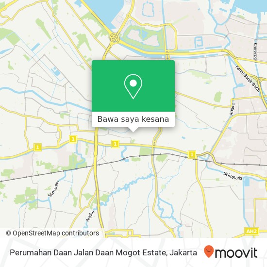 Peta Perumahan Daan Jalan Daan Mogot Estate