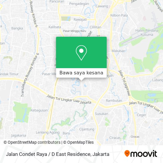 Peta Jalan Condet Raya / D East Residence
