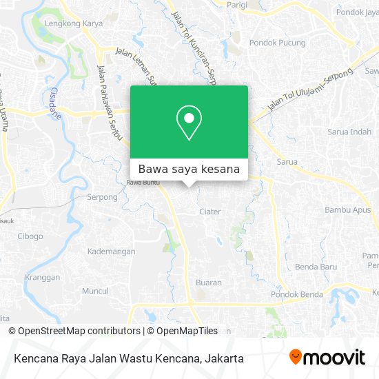 Peta Kencana Raya Jalan Wastu Kencana