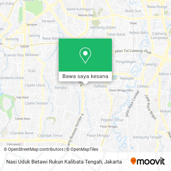 Peta Nasi Uduk Betawi Rukun Kalibata Tengah