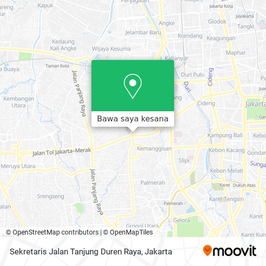 Peta Sekretaris Jalan Tanjung Duren Raya