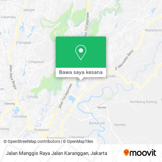 Peta Jalan Manggis Raya Jalan Karanggan