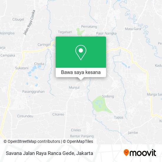 Peta Savana Jalan Raya Ranca Gede, Solear