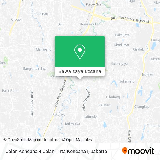 Peta Jalan Kencana 4 Jalan Tirta Kencana I