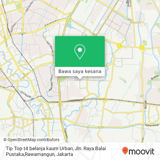 Peta Tip Top t4 belanja kaum Urban, Jln. Raya Balai Pustaka,Rawamangun